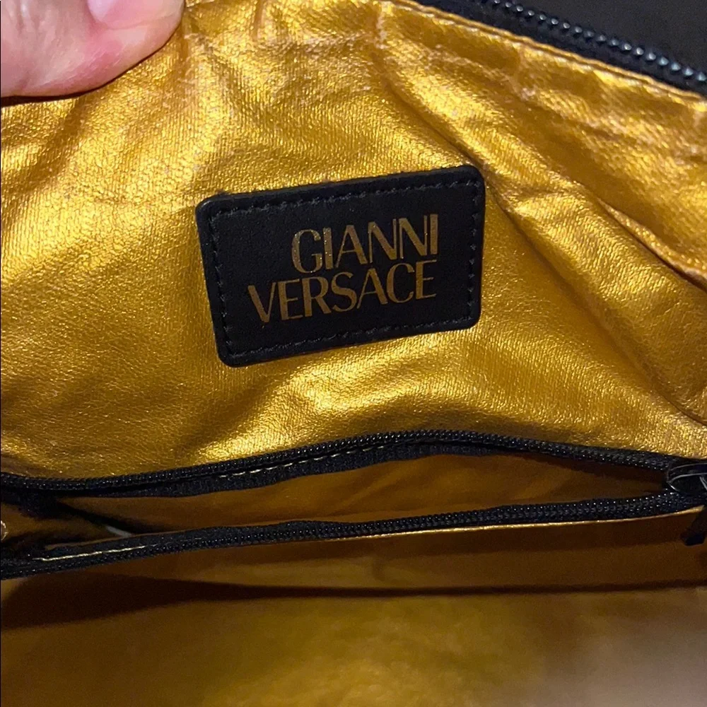 Versace Baroque Sunburst “Boston” Bag with Leopard Accents - Picture 7 of 8